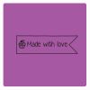 Motivstempel Made with love Abdruck