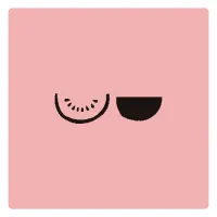 Wassermelonen Stempel Abdruck