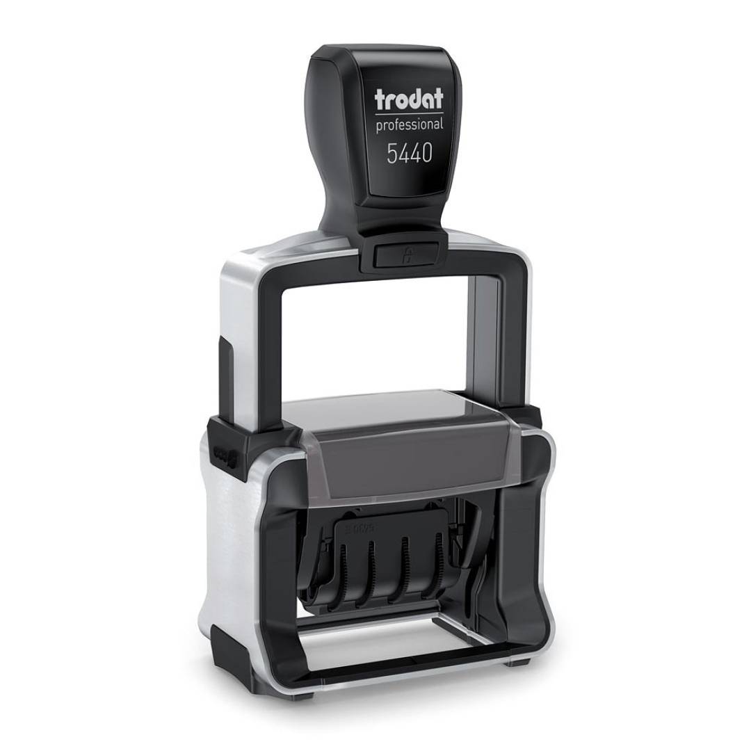 Datumstempel Trodat Professional 5440 Frontansicht - schwarz Datumstempel Trodat Professional 5440 Frontansicht - schwarz