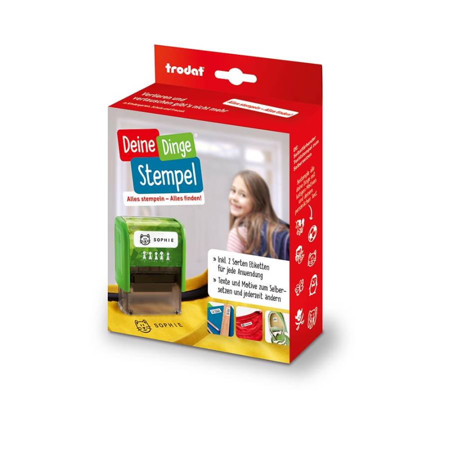 Trodat Deine Dinge Stempelset Frontansicht
