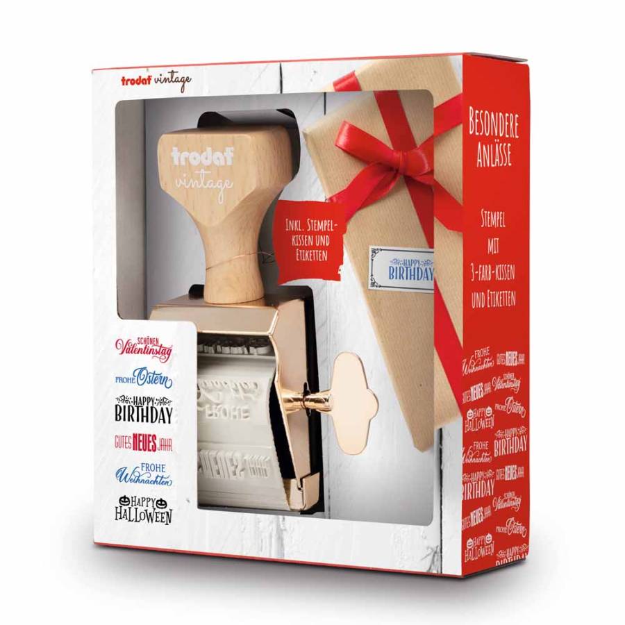 TRODAT Vintage Stempel - Set „besondere Anlässe“ TRODAT Vintage Stempel - Set „besondere Anlässe“