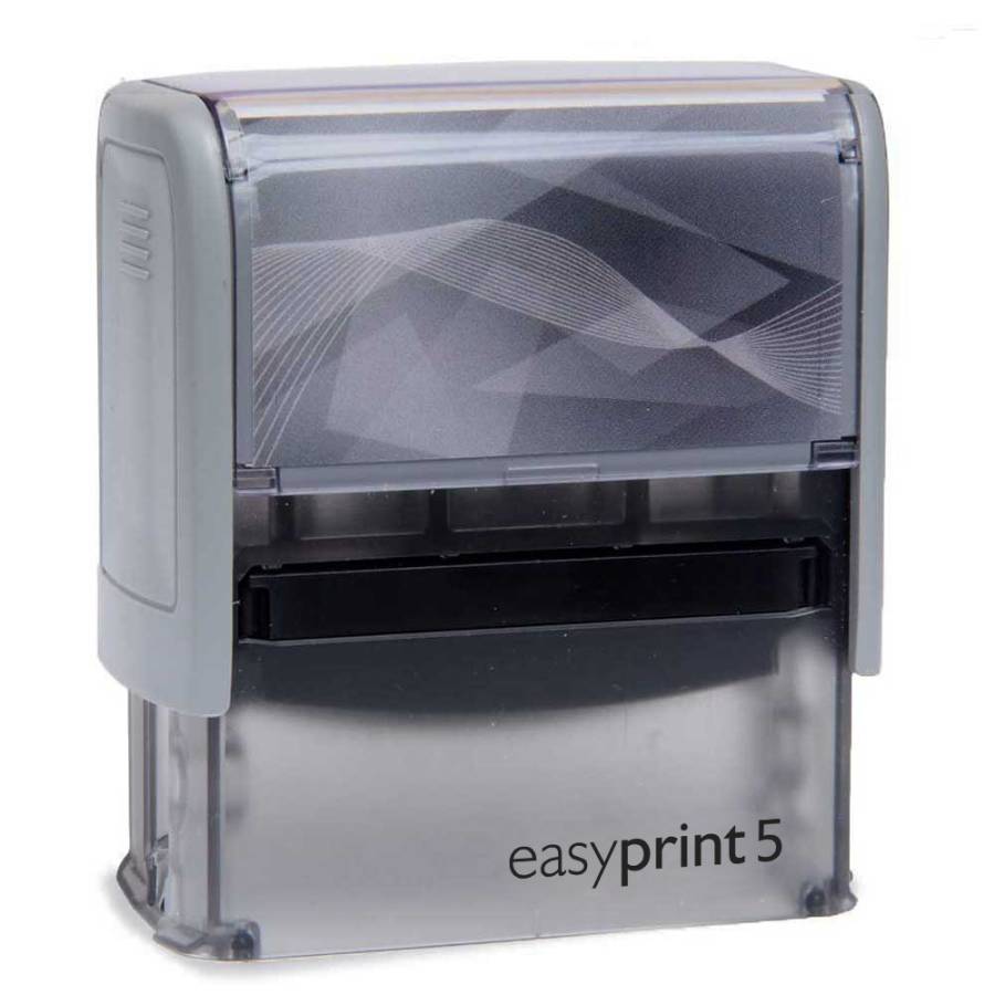 Stempel Easyprint 5 70x25 mm Frontansicht - grau
