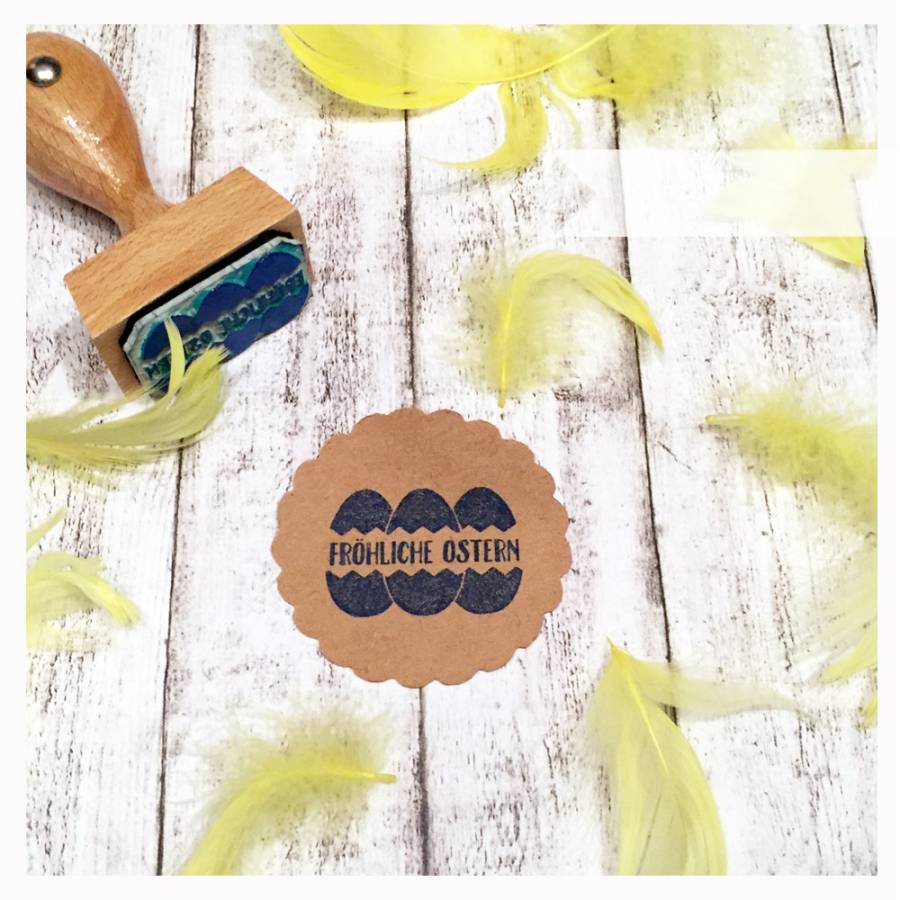 Motivstempel Eierschale Anwendungsbeispiel Motivstempel Eierschale Anwendungsbeispiel