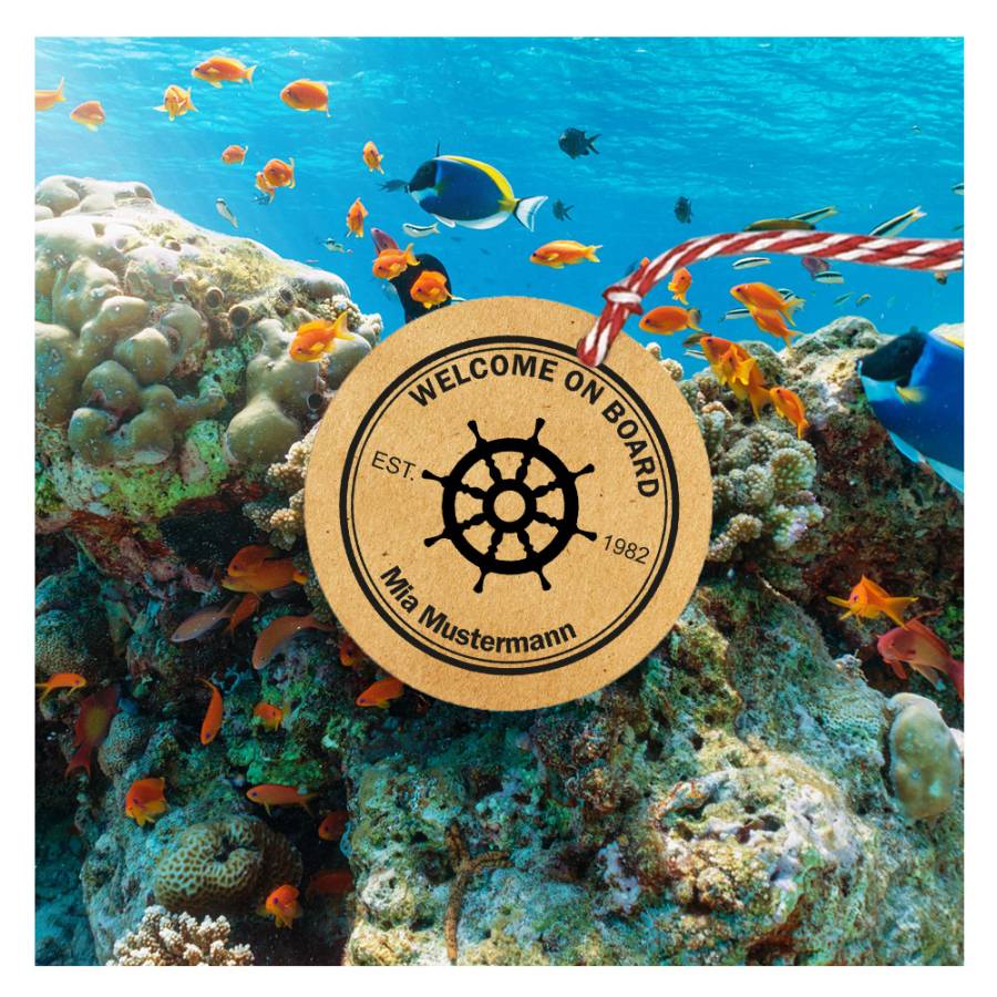 Motivstempel Steurrad Anwendungsbeispiel Motivstempel Steurrad Anwendungsbeispiel