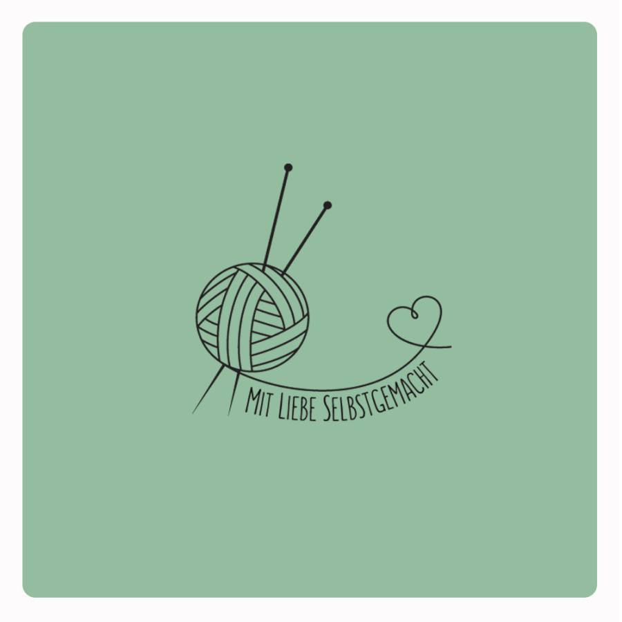 Motivstempel Mit Liebe selbstgemacht Abdruck