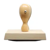 Holzstempel oval 100x70 mm