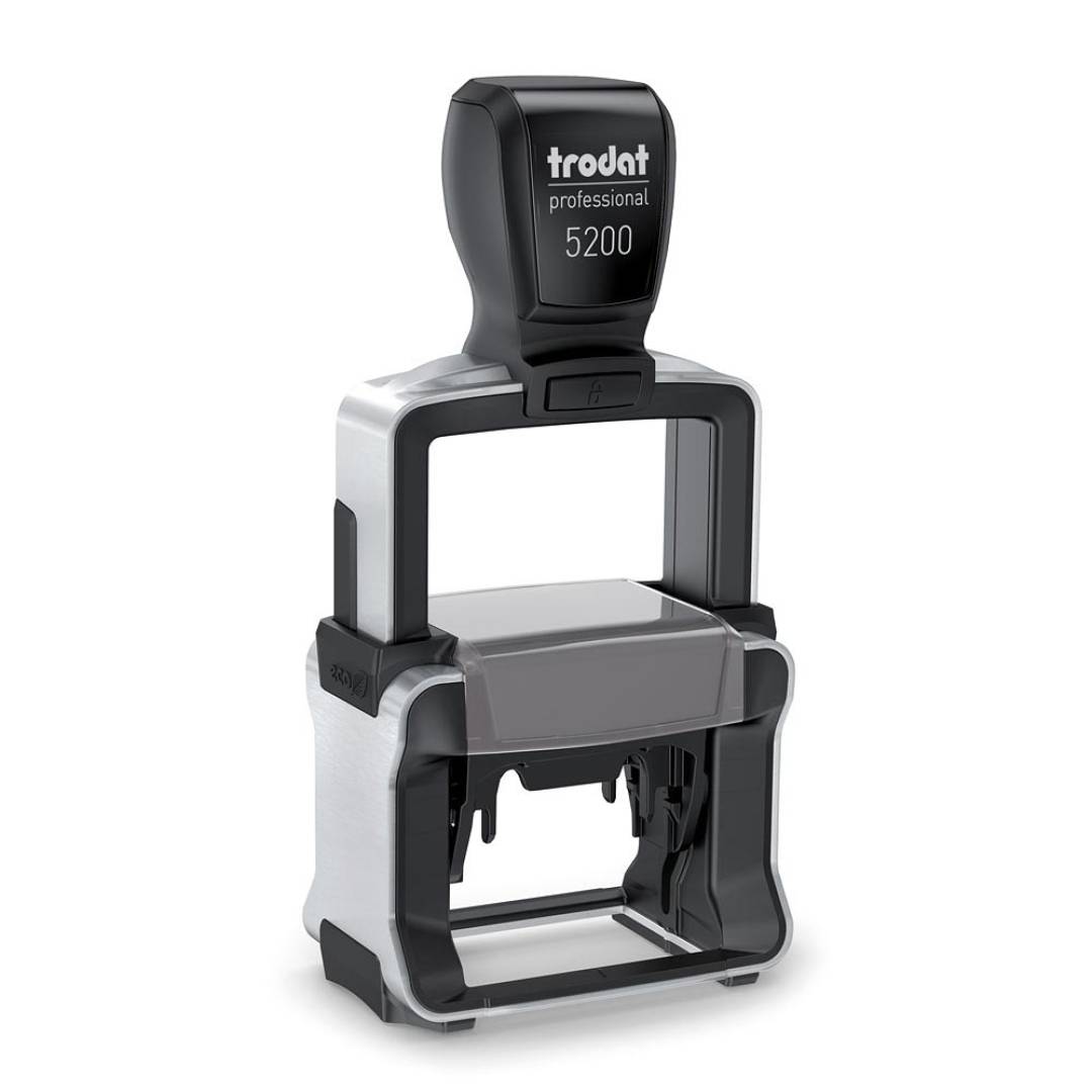 Stempel Trodat Professional Premium 5200 Frontansicht - schwarz Stempel Trodat Professional Premium 5200 Frontansicht - schwarz