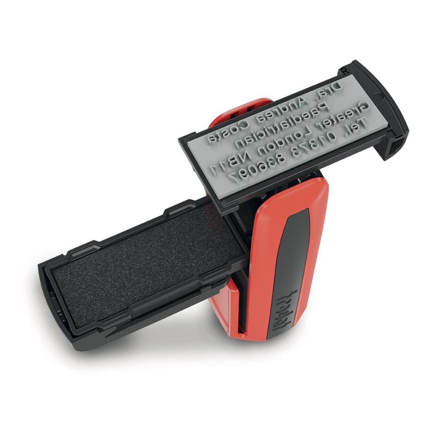 Trodat Pocket Printy 9511 geöffnet - eco schwarz/feuerrot Trodat Pocket Printy 9511 geöffnet - eco schwarz/feuerrot