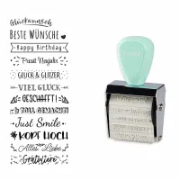 trodat Creative Mini Stempel Beste Wünsche + Kissen Set