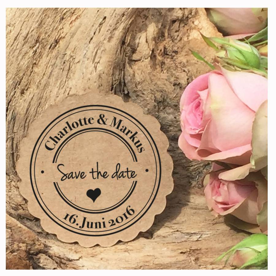 Motivstempel Save the Date Siegel Anwendungsbeispiel Motivstempel Save the Date Siegel Anwendungsbeispiel