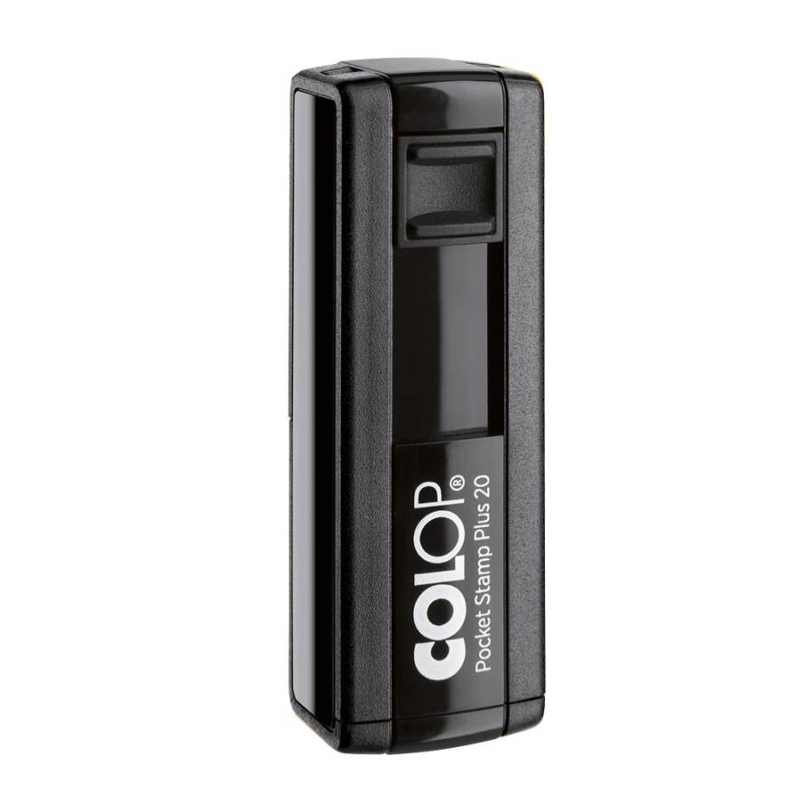 Taschenstempel Colop Pocket 20 plus Frontansicht - schwarz