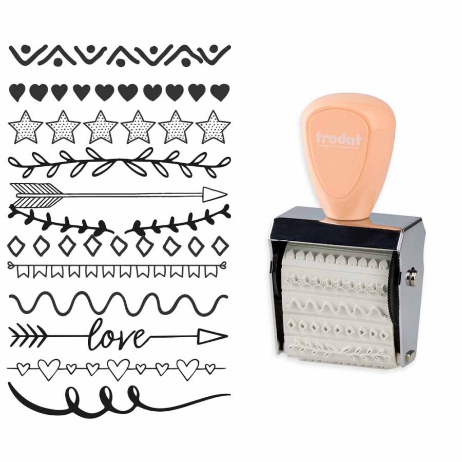 trodat® Creative Mini Stempel Set  Zierleisten + Kissen 