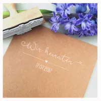 Motivstempel Wir heiraten Herzlinie
