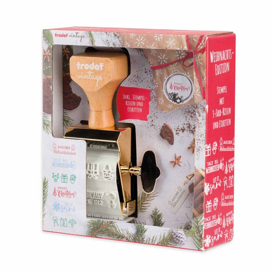 TRODAT Vintage Stempel Set Weihnachts Edition TRODAT Vintage Stempel Set Weihnachts Edition