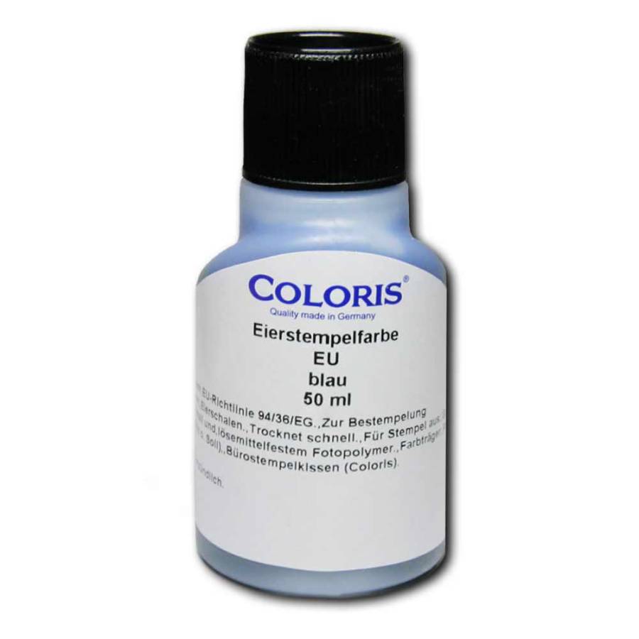Eierstempelfarbe Coloris blau Frontalansicht - blau Eierstempelfarbe Coloris blau Frontalansicht - blau