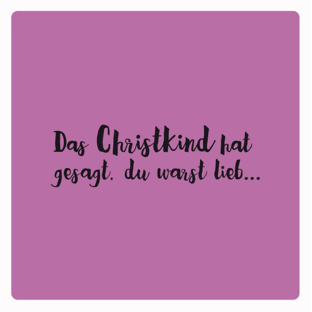 Motivstempel Du warst lieb Abdruck