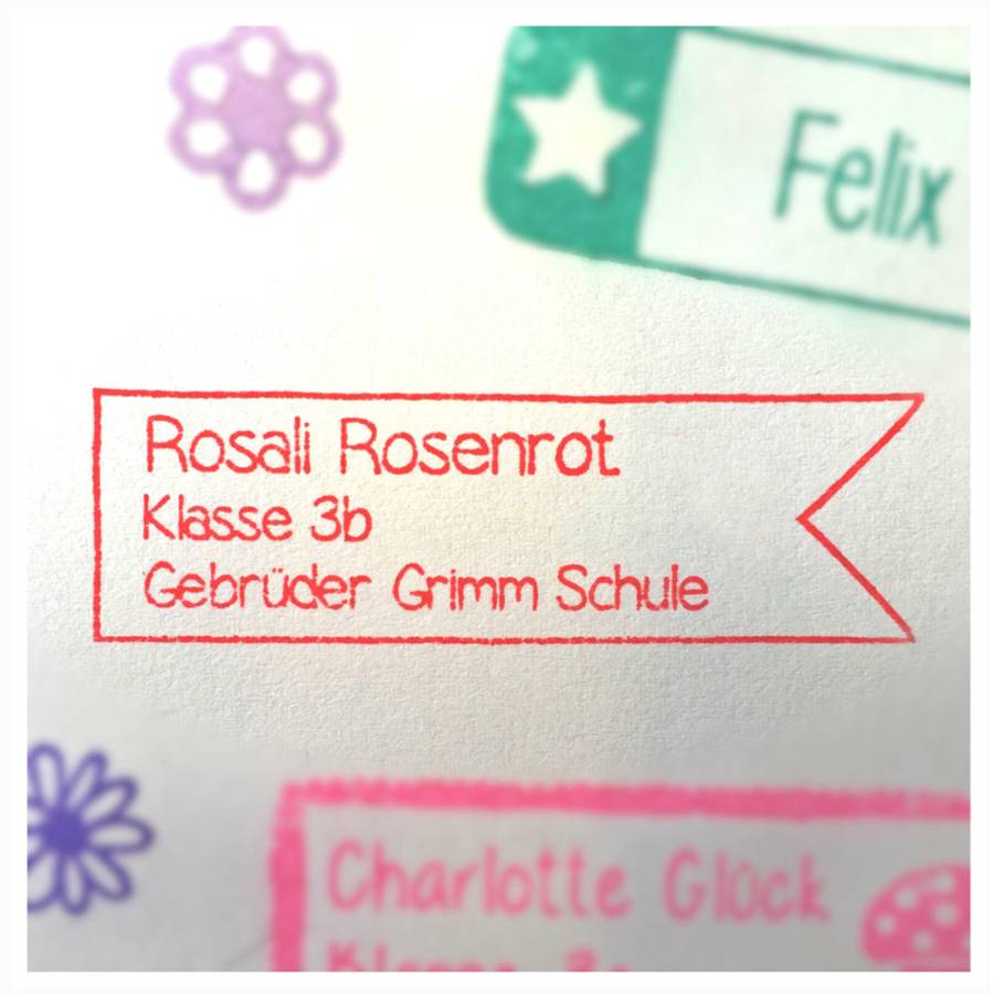 Motivstempel Kinderfähnchen 2 Anwendungsbeispiel Motivstempel Kinderfähnchen 2 Anwendungsbeispiel