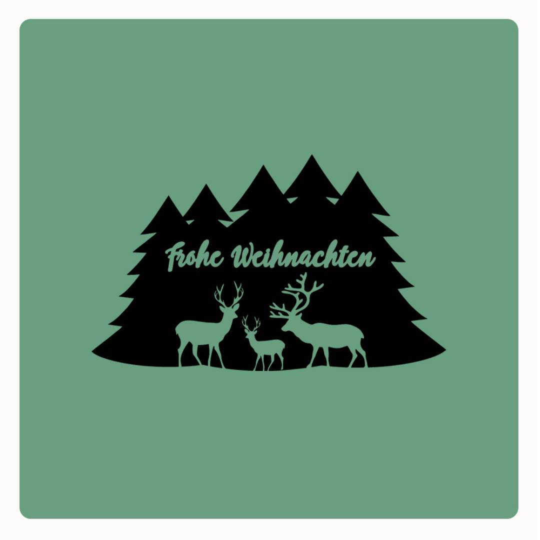 Motivstempel Weihnachten Wald Abdruck