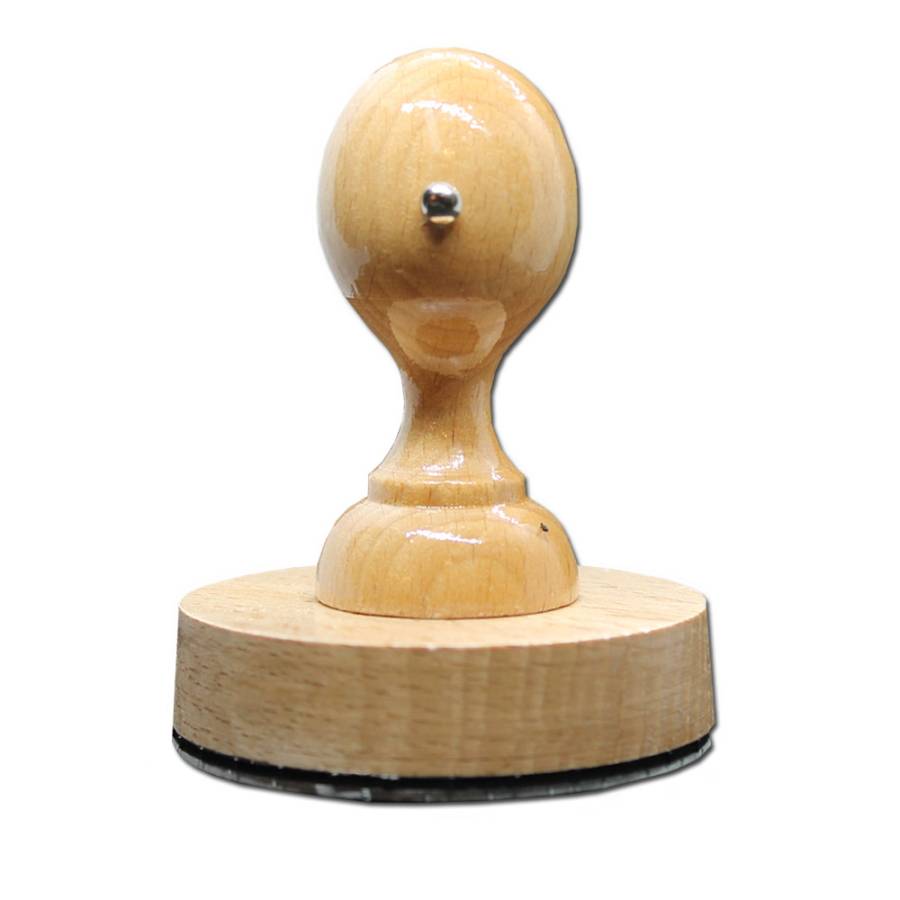 Holzstempel rund 70 mm Produkbild stehend Holzstempel rund 70 mm Produkbild stehend