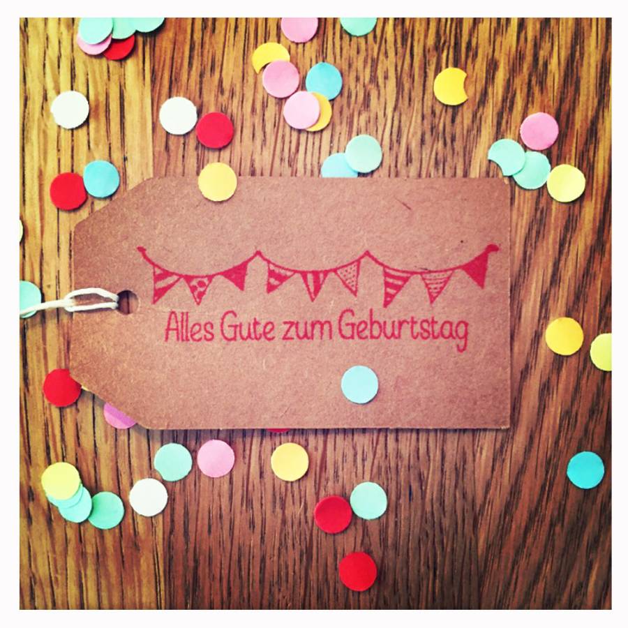 Motivstempel Alles Gute zum Geburtstag Anwendungsbeispiel