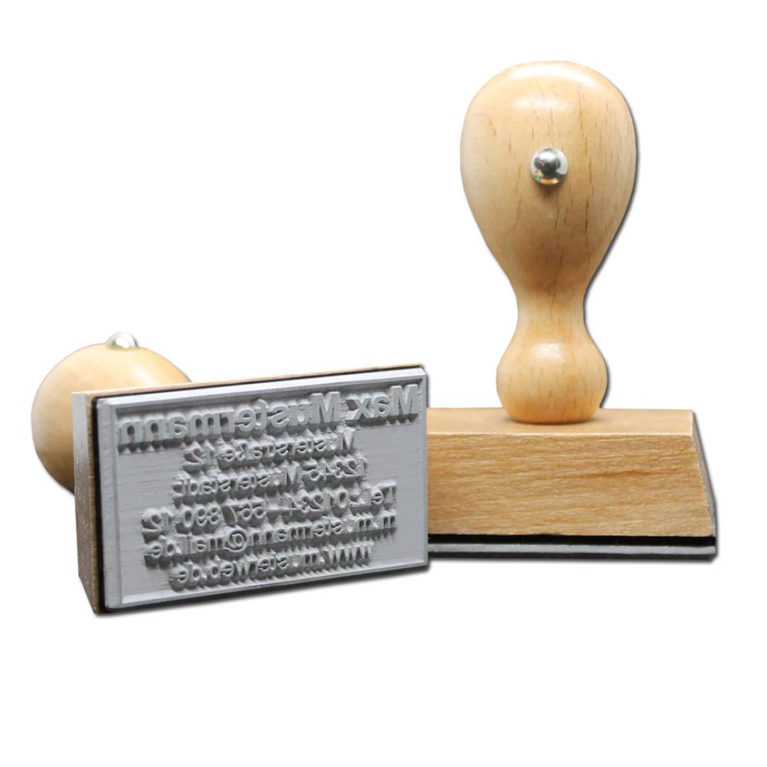 Holzstempel rechteckig Produktbild Holzstempel rechteckig Produktbild