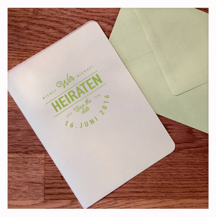 Motivstempel Wir heiraten Anwendungsbeispiel Motivstempel Wir heiraten Anwendungsbeispiel