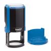 Stempel rund Trodat Printy 4642 Frontansicht mit Deckel - blau