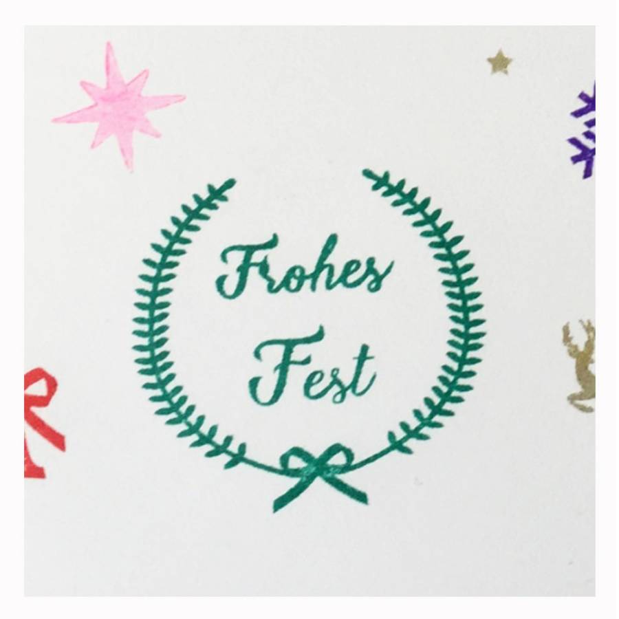Motivstempel Frohes Fest Anwendungsbeispiel Motivstempel Frohes Fest Anwendungsbeispiel