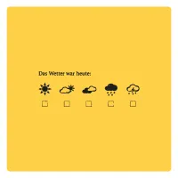 Das Wetter war Stempel