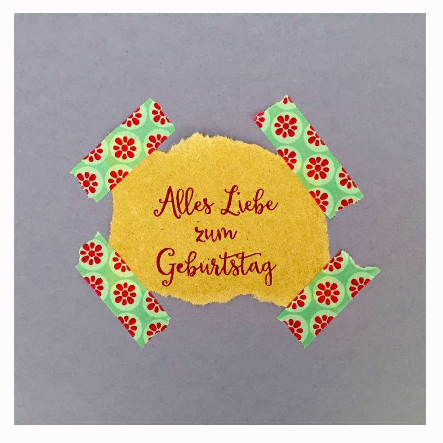 Motivstempel Alles Liebe zum Geburtstag Anwendungsbeispiel