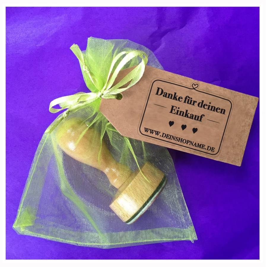 Motivstempel Shopstempel Danke Anwendungsbeispiel Motivstempel Shopstempel Danke Anwendungsbeispiel