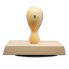Holzstempel oval 101x80 mm stehend