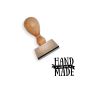 Holzstempel Handmade with love banner