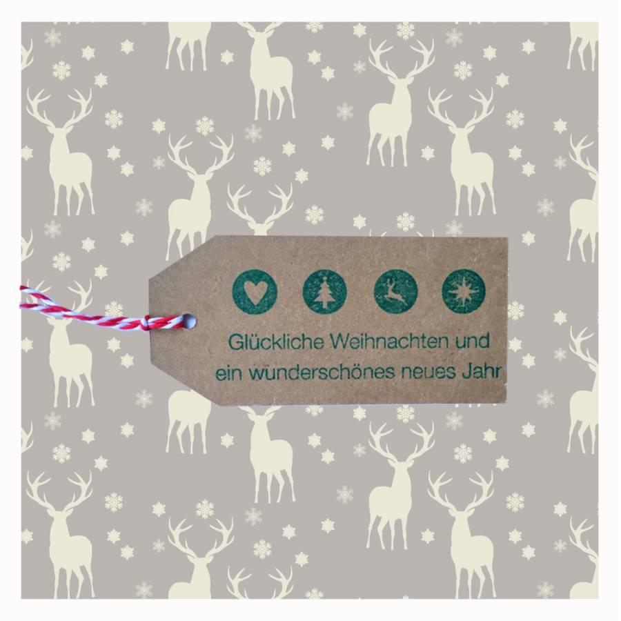Motivstempel Glückliche Weihnachten Anwendungsbeispiel Motivstempel Glückliche Weihnachten Anwendungsbeispiel