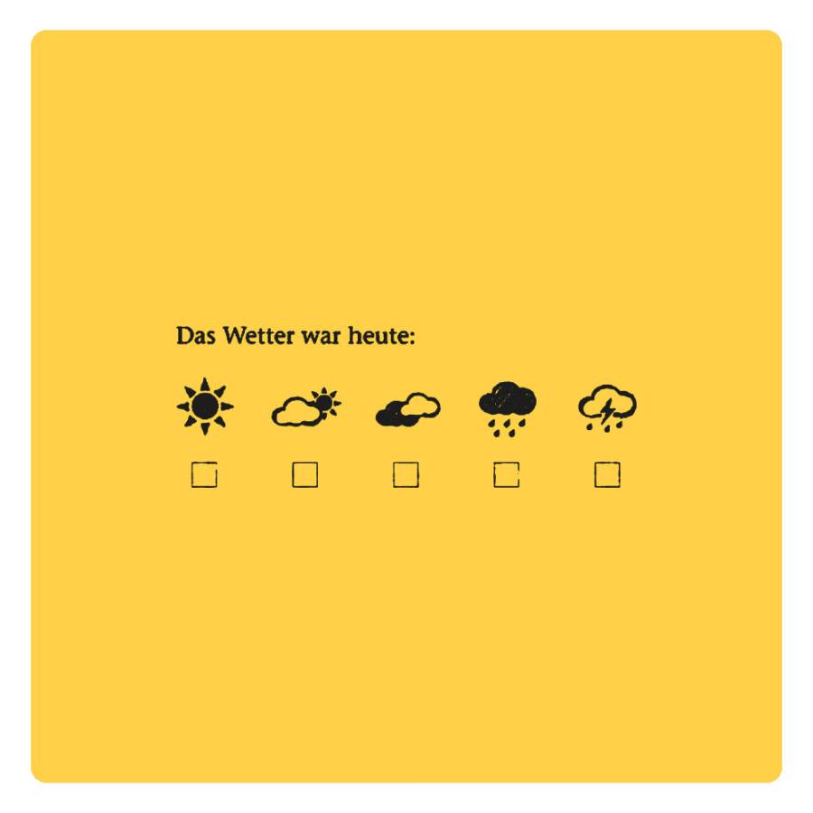 Motivstempel Das Wetter war heute Vorschau Abdruck
