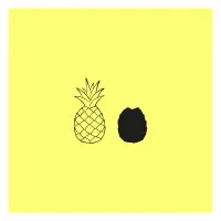 Ananas Stempel Abdruck Ananas Stempel Abdruck