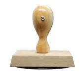 Holzstempel oval 90x60 mm