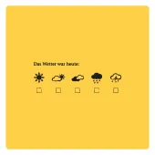 Motivstempel Das Wetter war