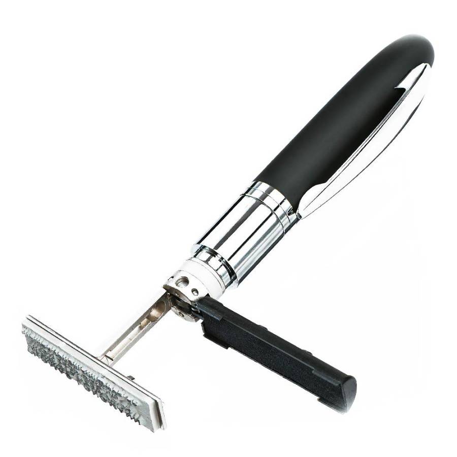 Stempel Kugelschreiber Heri mit geöffneter Mechanik - schwarz