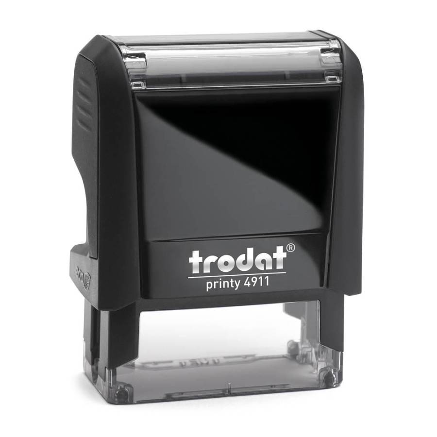 Stempel Trodat Printy 4911 Farbe schwarz Frontansicht - eco schwarz Stempel Trodat Printy 4911 Farbe schwarz Frontansicht - eco schwarz