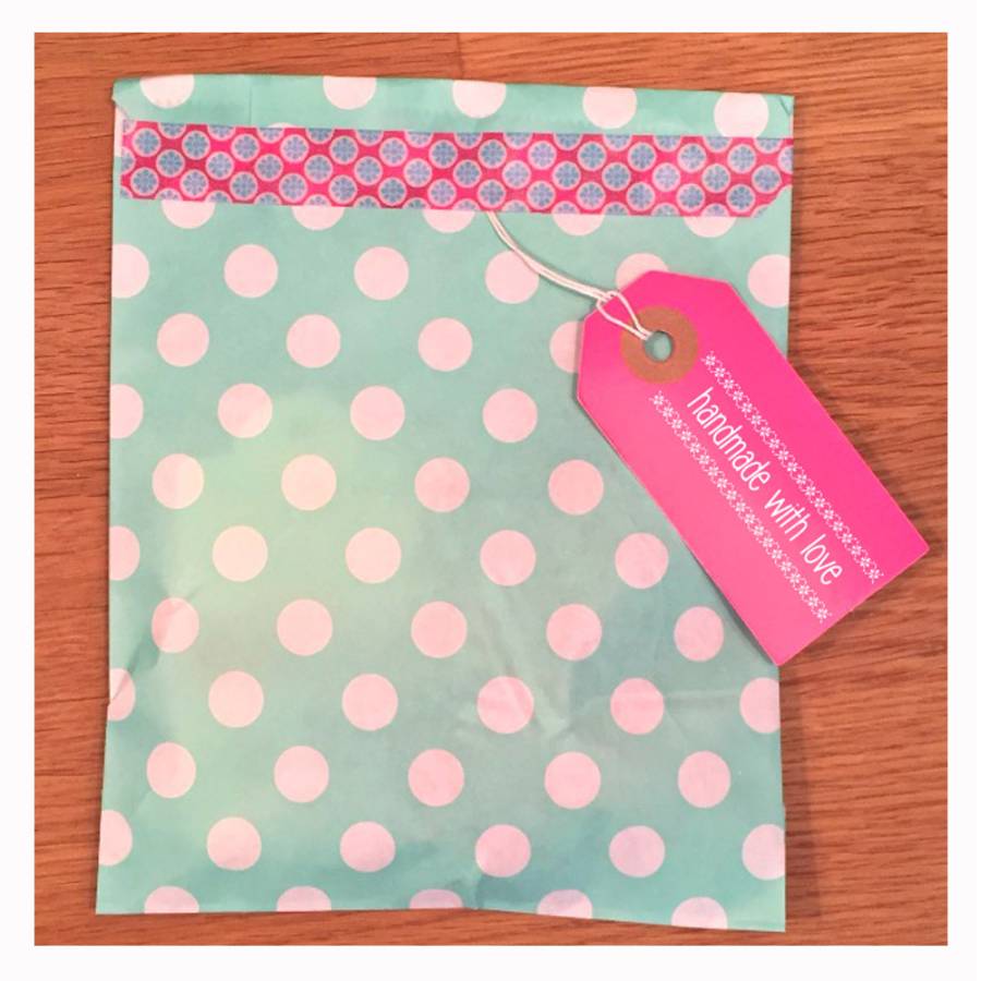 Motivstempel Handmade with love Anwendungsbeispiel